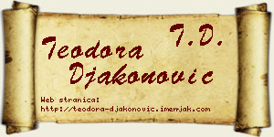 Teodora Đakonović vizit kartica